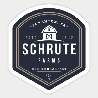 Schrute Farms - Bed & Breakfast - modern vintage logo Sticker